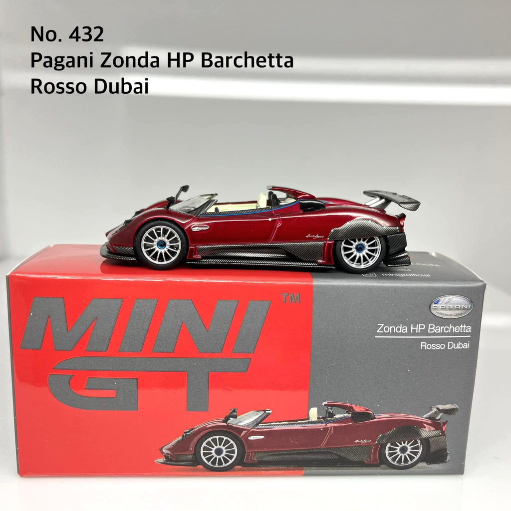 Mini GT No.432-L Pagani Zonda HP Barchetta Rosso Dubai