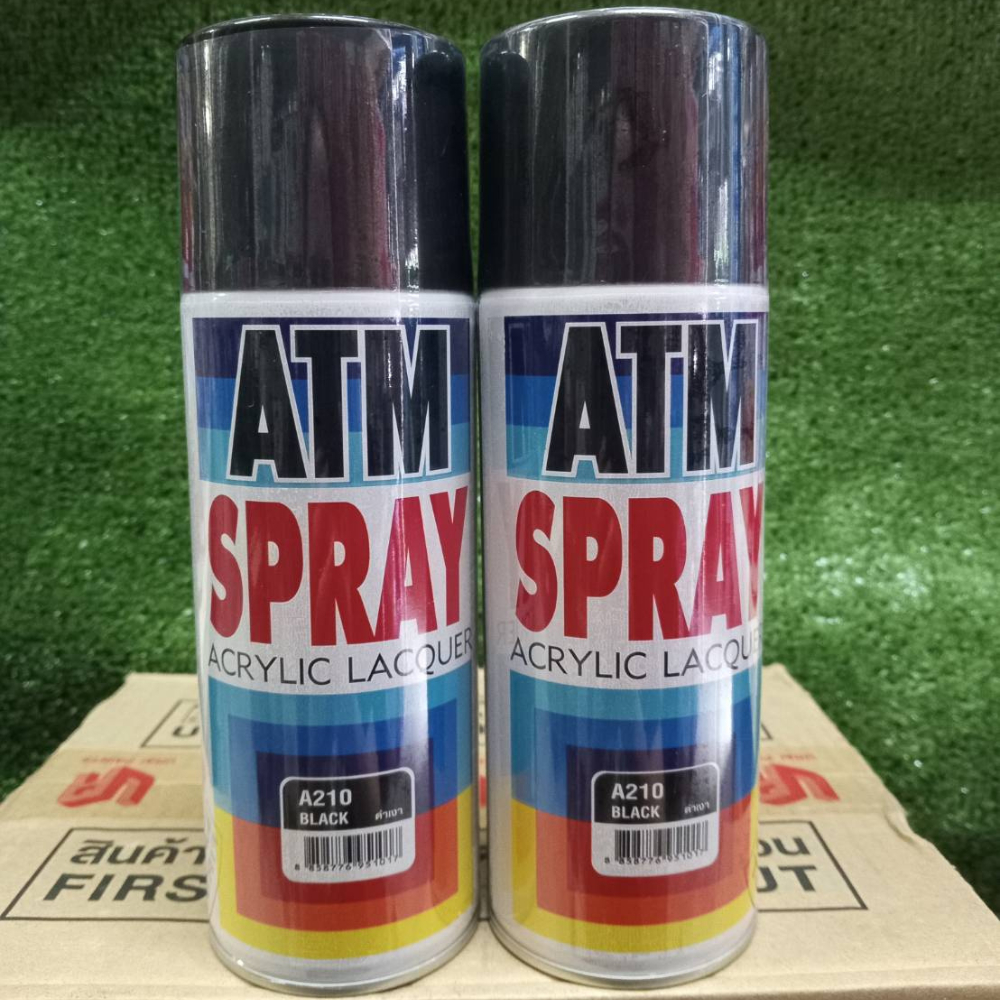 สีสเปรย์ ATM A210 สีดำเงา (12กระป๋อง/ลัง)