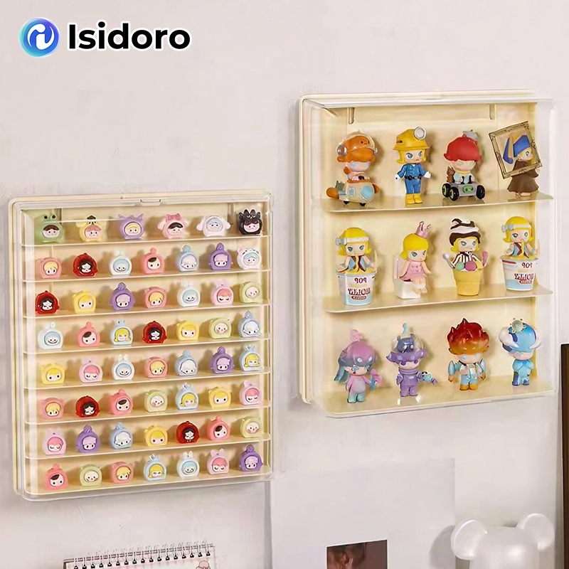 lsidoro กล่องจัดเก็บโมเดล ติดผนัง ตู้โชว์ ชั้นวางโปร่งใส กล่องเก็บตุ๊กตา เครื่องประดับ ขนาดเล็ก