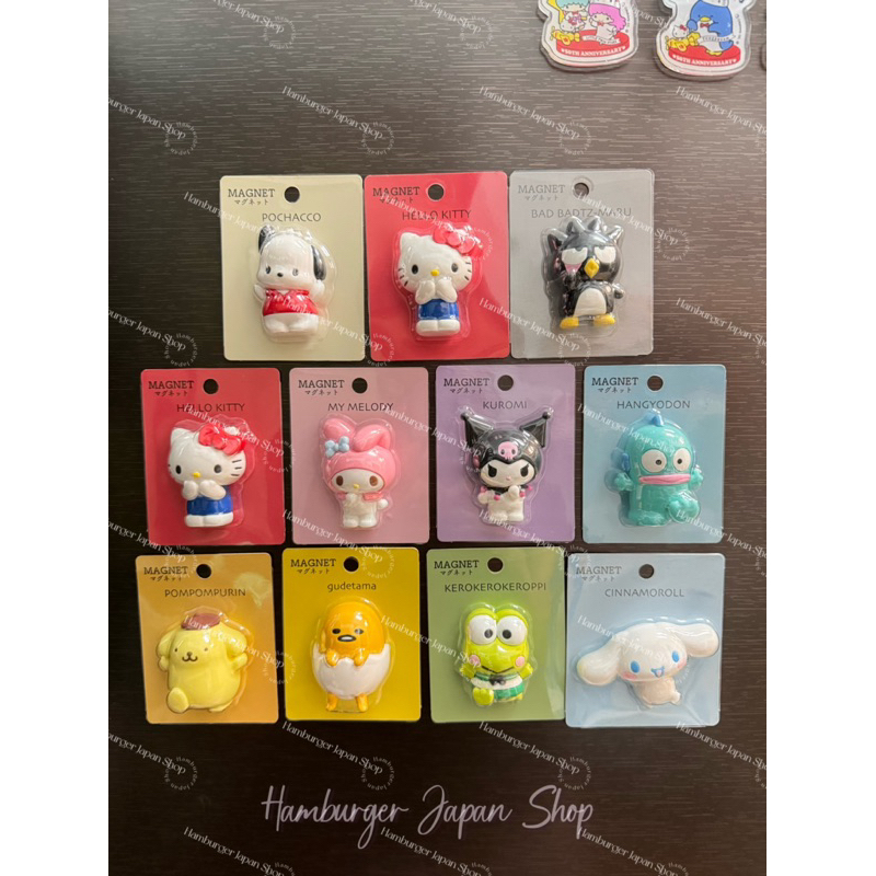 🇯🇵Magnet Sanrio Mascot Characters แม่เหล็กติดตู้เย็นซาริโอ สินค้าใหม่จากซานริโอเจแปน