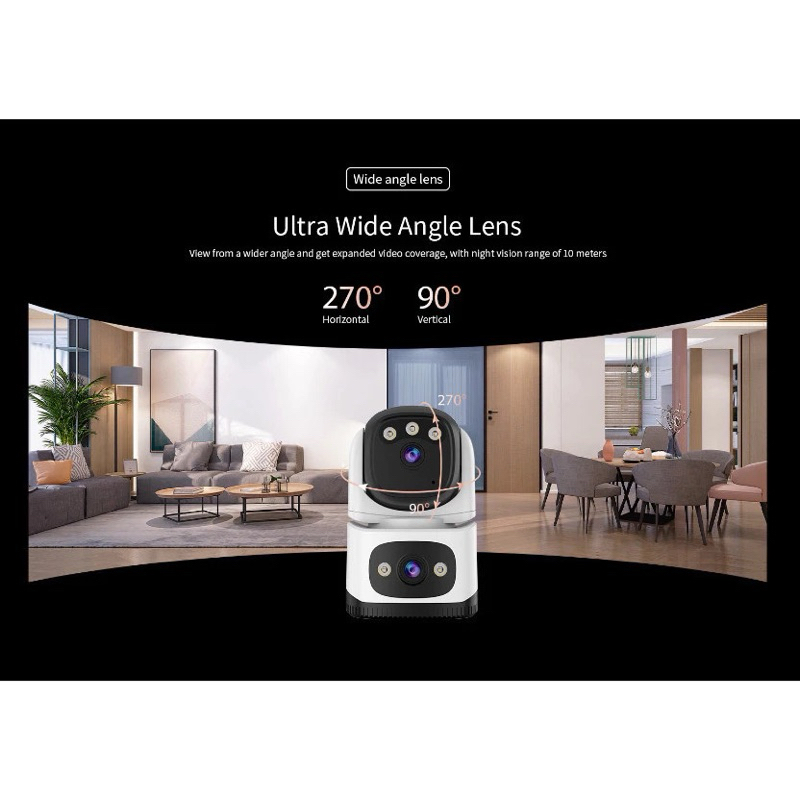 Gateway Vstarcam CS995DR (เลนส์คู่) ใหม่2024 กล้องวงจรปิดไร้สาย ความชัด 3MP(1296P) indoor มีAI+ คนตรวจจับสัญญาณเตือน