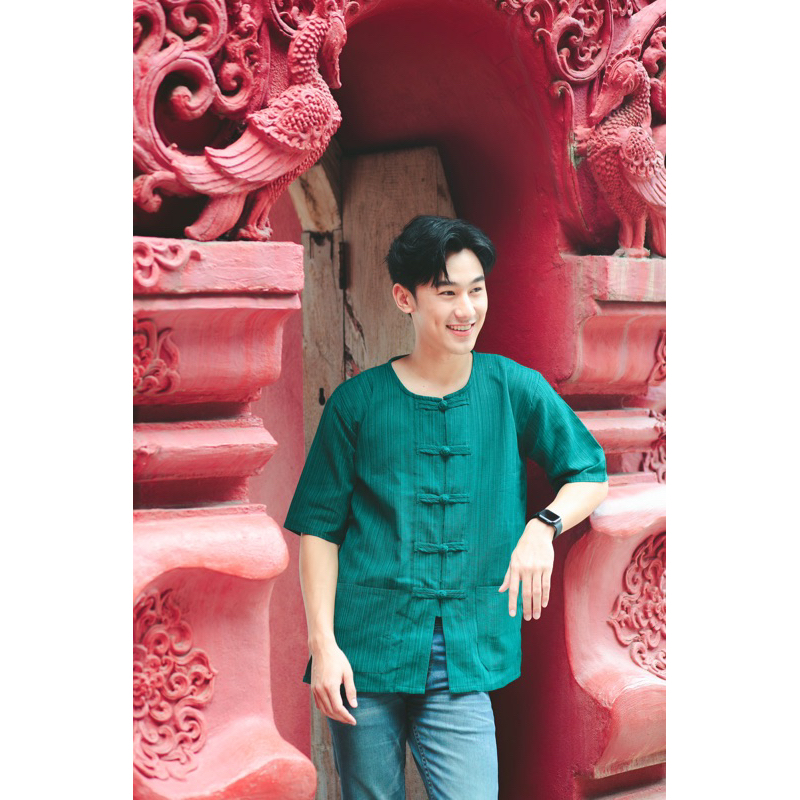 😎เสื้อผ้าฝ้ายพิ้นเมืองผู้ชายใส่ทำงานทรงม่อฮ่อม 💯 - รูปที่ 2