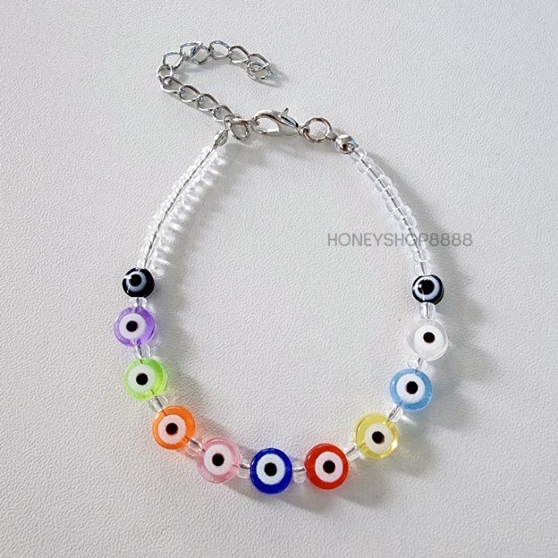 Evil Eye ดวงตาปีศาจ กำไลอีวิลอาย กำไลลูกปัดอีวิลอาย งานเฮนเมด