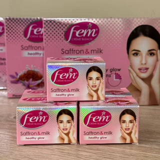 ขนาดใหญ่ 40g (ซื้อในไลฟ์ 34 บาท) Fem ครีมย้อมคิ้ว สีคิ้ว ย้อมหนวด Fairness Naturals Saffron Skin Bleach อ่อนโยน