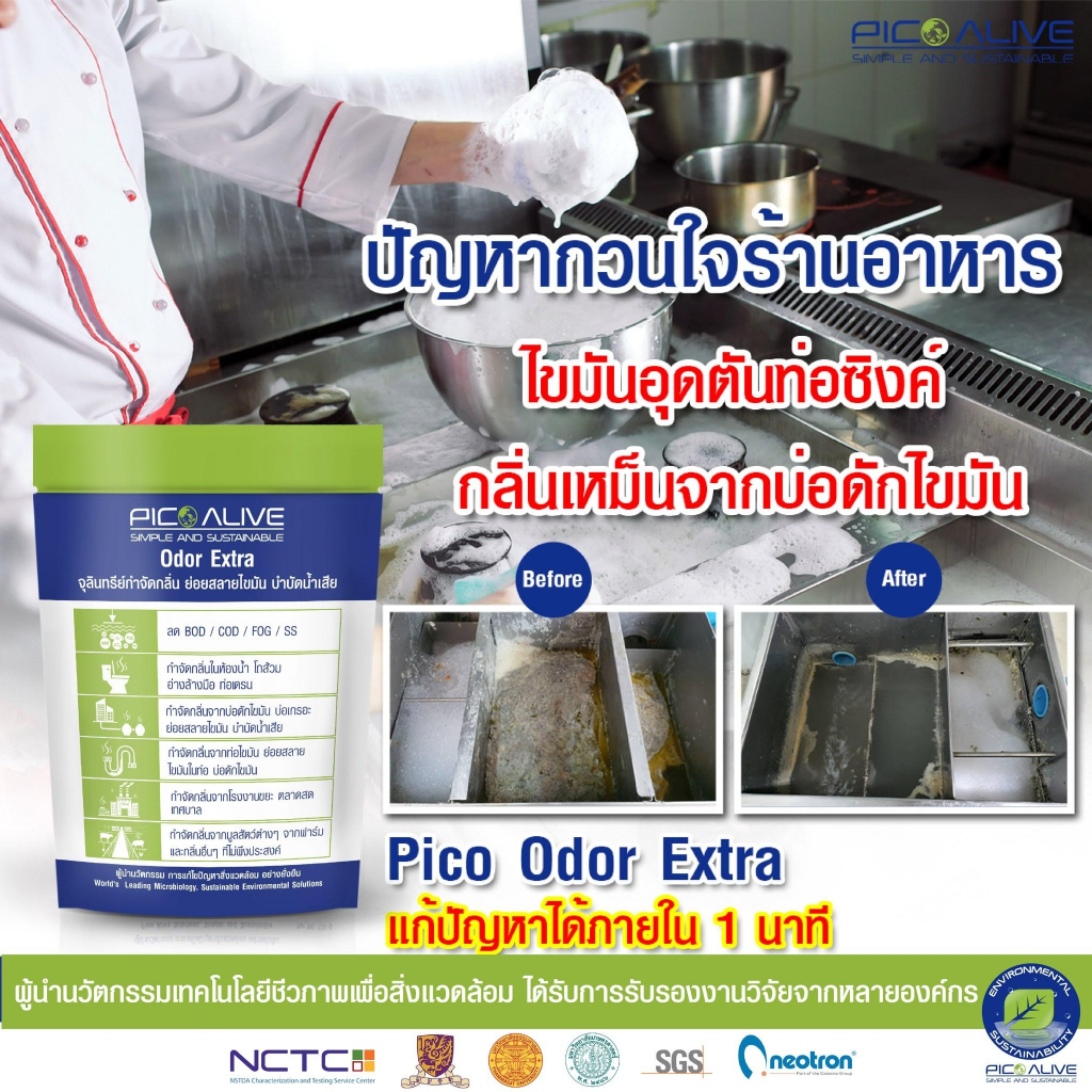 Biomax จุลินทรีย์กำจัดกลิ่นเหม็นภายใน 1 นาที ช่วยย่อยสลายไขมัน ตามท่อ ใช้ในบ้านเรือน เเละอุตสาหกรรมได้ ธรรมชาติ 100% - รูปที่ 3