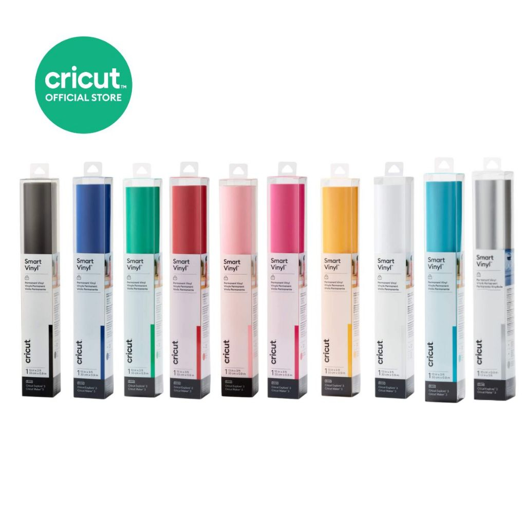 Cricut Smart Vinyl Permanent ขนาด 13 นิ้วx3 ฟุต สำหรับเครื่องตัดรุ่น Explore3 และ Maker3