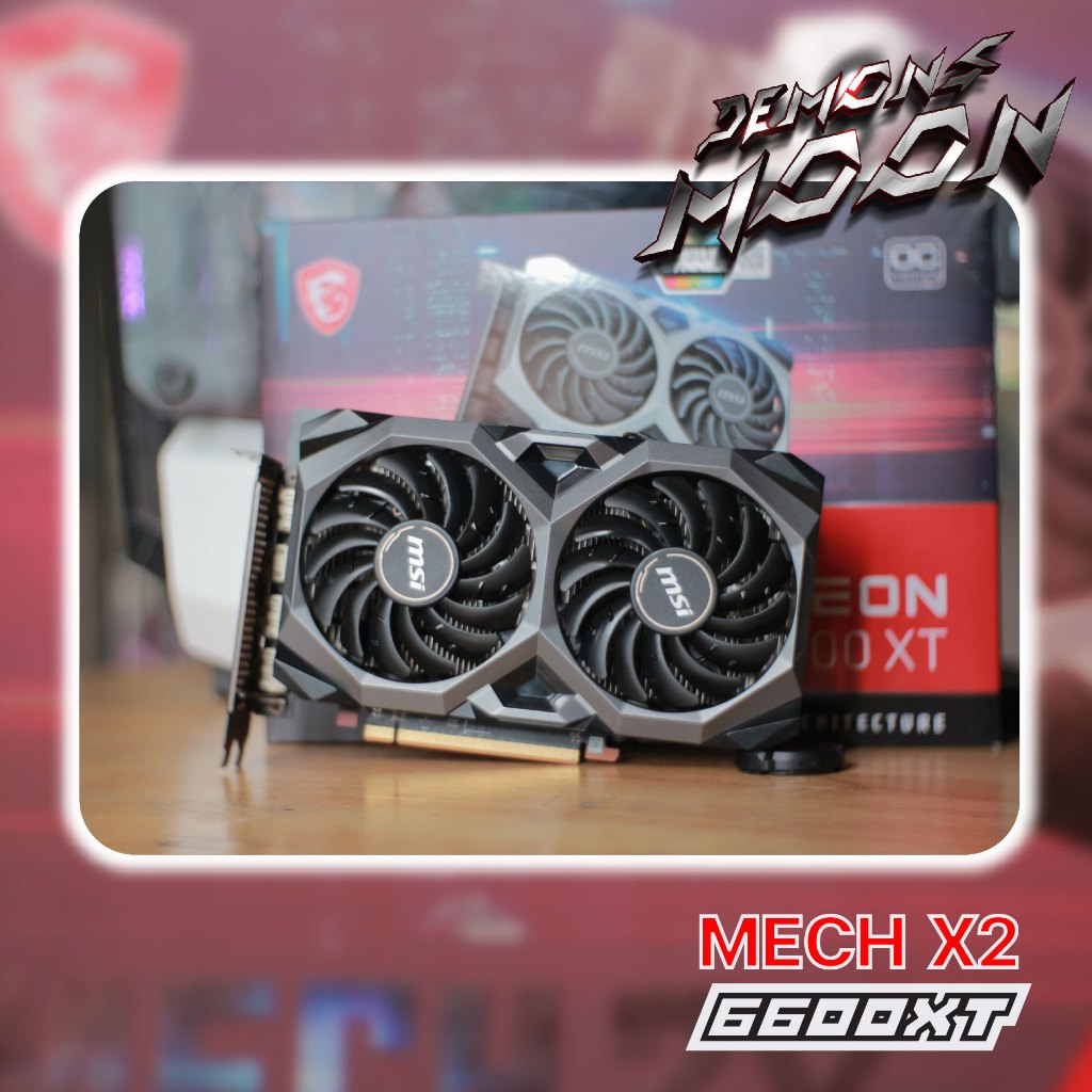 Rx6600 XT MECH MSI กาดจอ vga gpu 8GB ประกัน ascenti - synex  + ประกันใจ 7 วัน demons moon