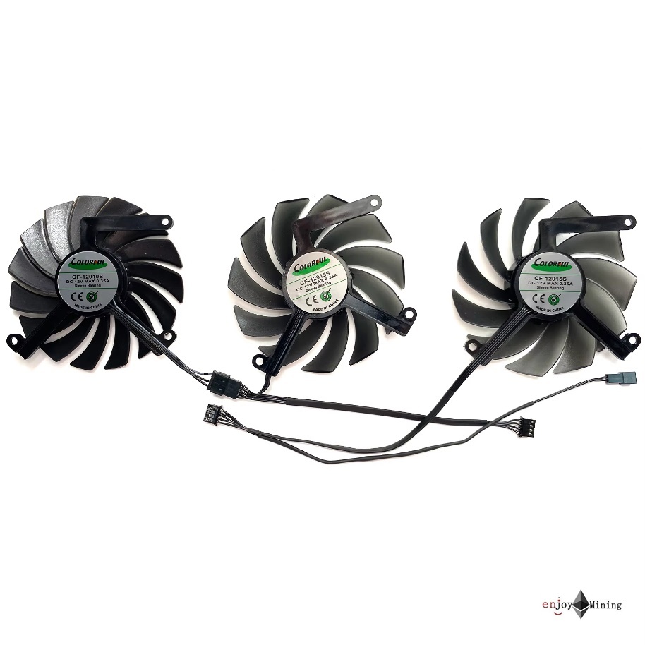 พัดลมการ์ดจอ INNO3D GeForce RTX 4070 Ti 4070 X3 OC 85mm Graphics Card Fan CF-12910S CF-12915S ราคา ถูกที่สุด ดีลบีเคเค แกลเลอรีภาพที่ 5