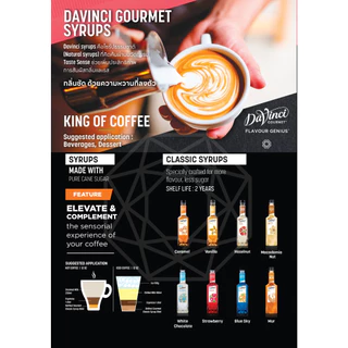 Aroma : Davinci Syrup ดาวินชี่ น้ำเชื่อมแต่งกลิ่น ขนาด 750 Ml. (Classic Syrups)