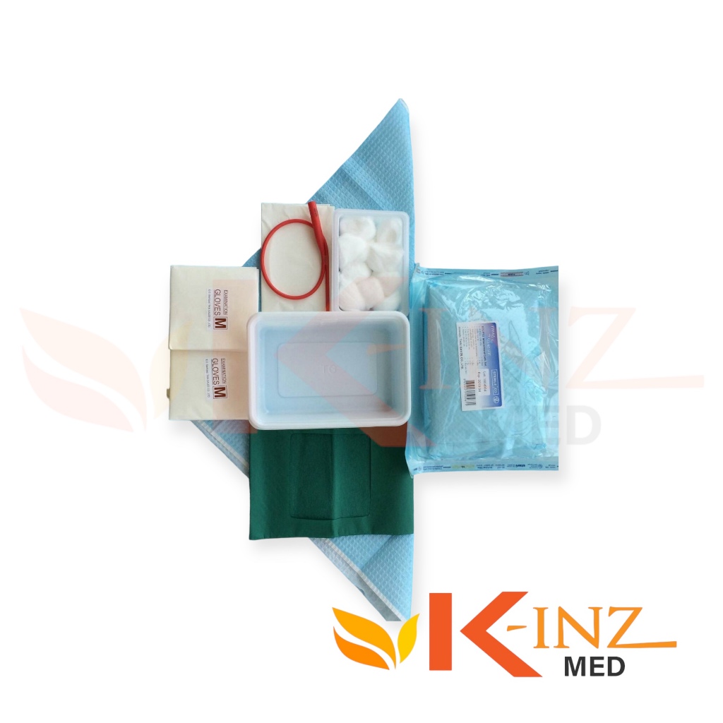 ชุดสำหรับใส่สายสวนปัสสาวะ สเตอร์ไรด์ Retain Catheter Set สินค้า THAI GAUZE