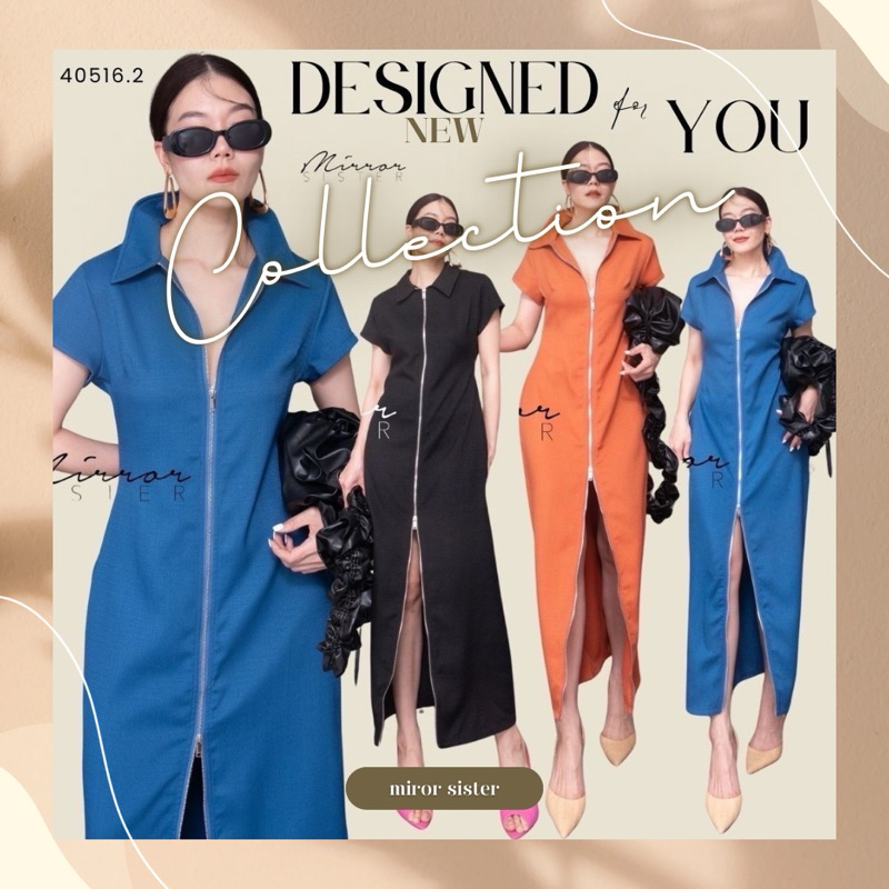 mirrorsister 40516.2 เดรสเชิ้ตแขนสั้น เนื้อผ้าPremium หนาเป็นทรง