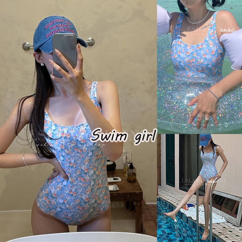swim girlชุดว่ายน้ำวันพีช บิกินี่ ดอกไม้ beach พร้อมแผ่นรองหน้าอก สไตล์เซ็กซี่#0152