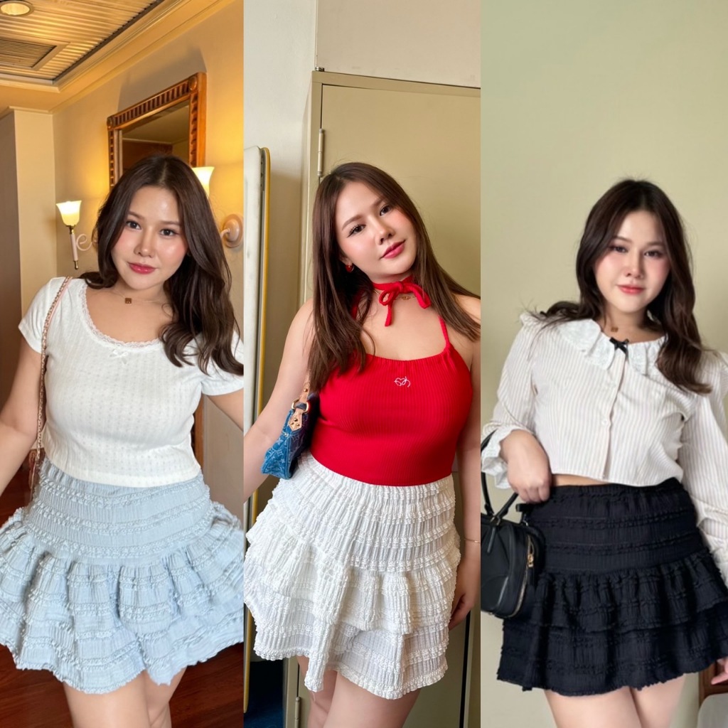 Puff skirt 🍰 กระโปรงขนมชั้นน่ารักมาก - Merryhouse