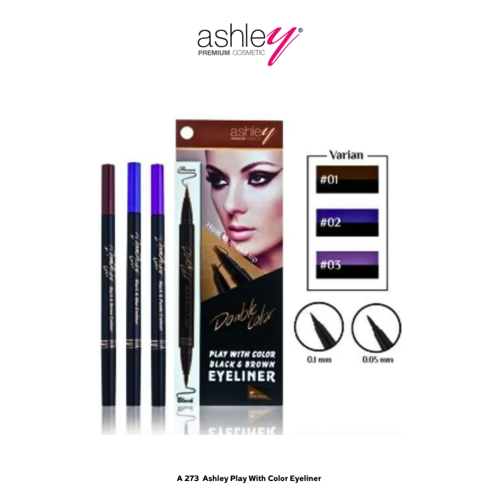 Ashley Play With Color Eyeliner อายไลเนอร์ 2 เฉดสีในแท่งเดียว (A-273)