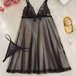 polar_night💋เดรสลูกไม้😍ราคาถูก 4 สี เซ็กซี่🌸ตาข่าย M-2XL🚚ส่งไวจากไทย1-3วัน