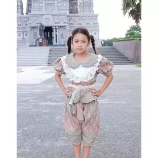 (ชุดไทยเด็ก) ชุดแม่พุตจีบ+โจงกระเบน ราคาไม่รวมเครื่องประดับ