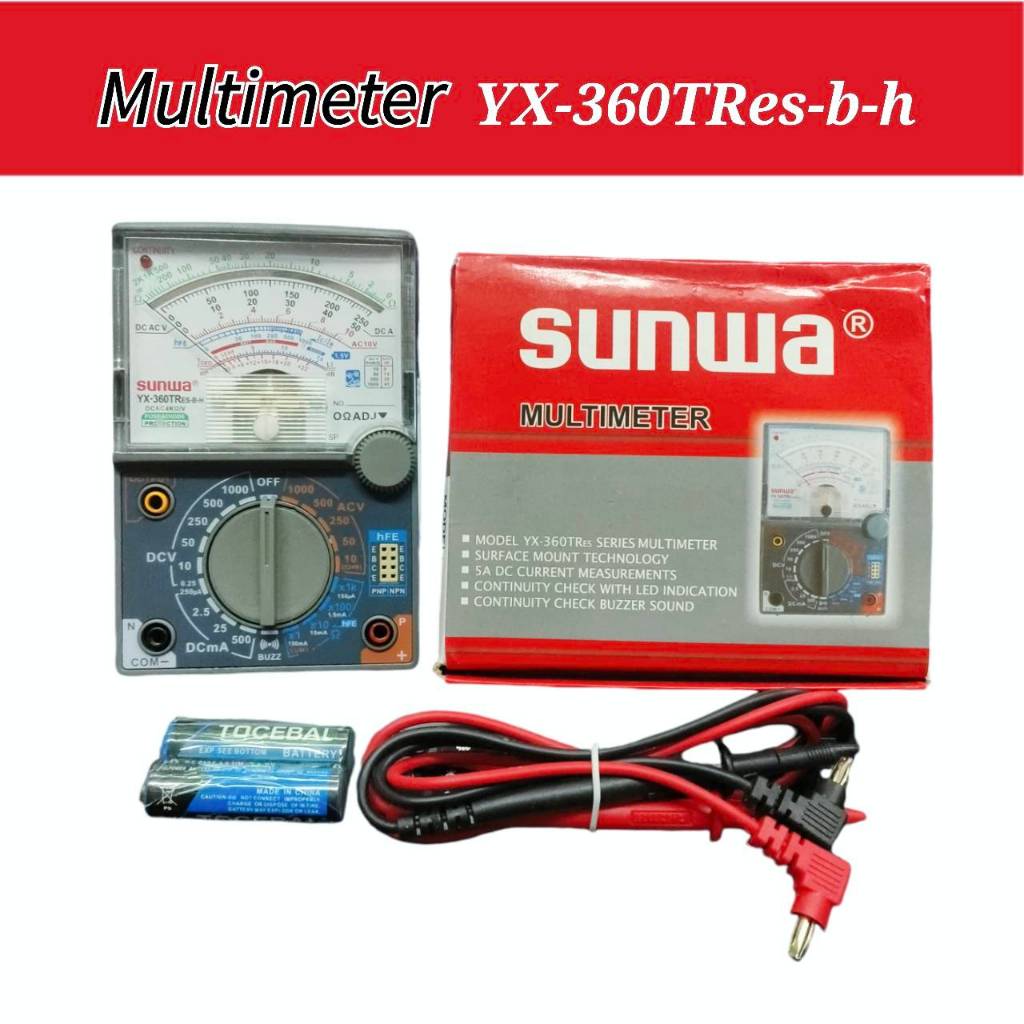 มิเตอร์วัดไฟตัวเล็ก มิเตอร์ Multimeter SUNWA YX360TRes-b-h