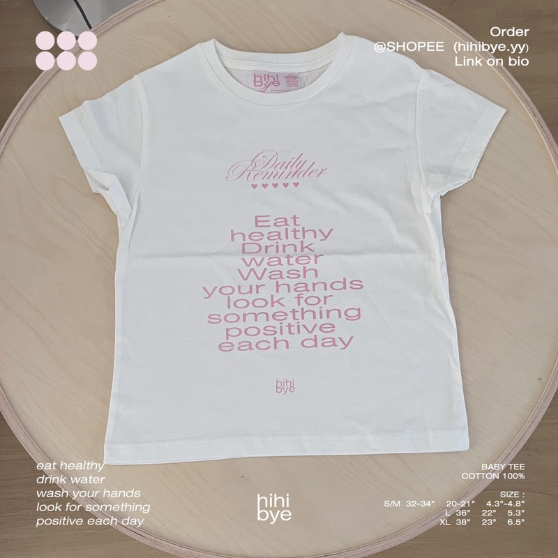 HIHIBEY BABY TEE (contton 100%)