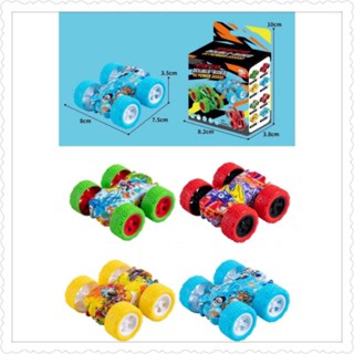 ของเล่นโมเดลรถลายกราฟฟิก ตีลังกาได้ หมุนได้ คละสีในกล่อง ราค…