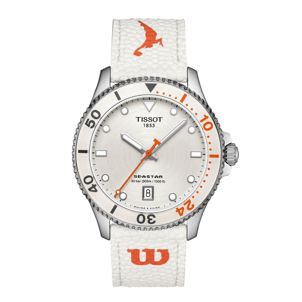 Tissot Seastar Wilson WNBA ทิสโซต์ ซีสตาร์ สีขาว T1204101701100 นาฬิกาผู้ชายผู้หญิง