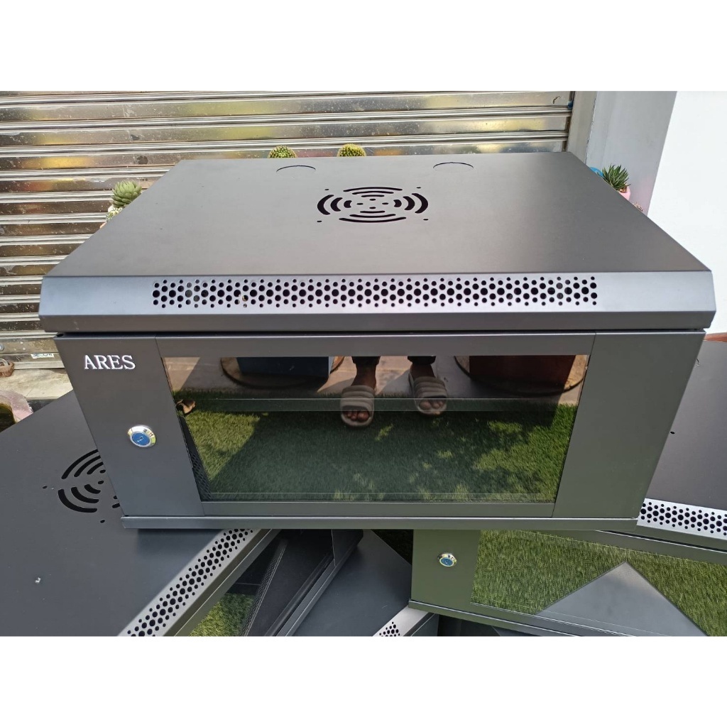 ARES Network Cabinet ตู้ Rack 6U 40CM รุ่น ARS-6UN ขนาด   53x40x30cm. (ลึก 40cm.) ตู้แร็ค SERVER สำหรับกล้องวงจรปิด HUB