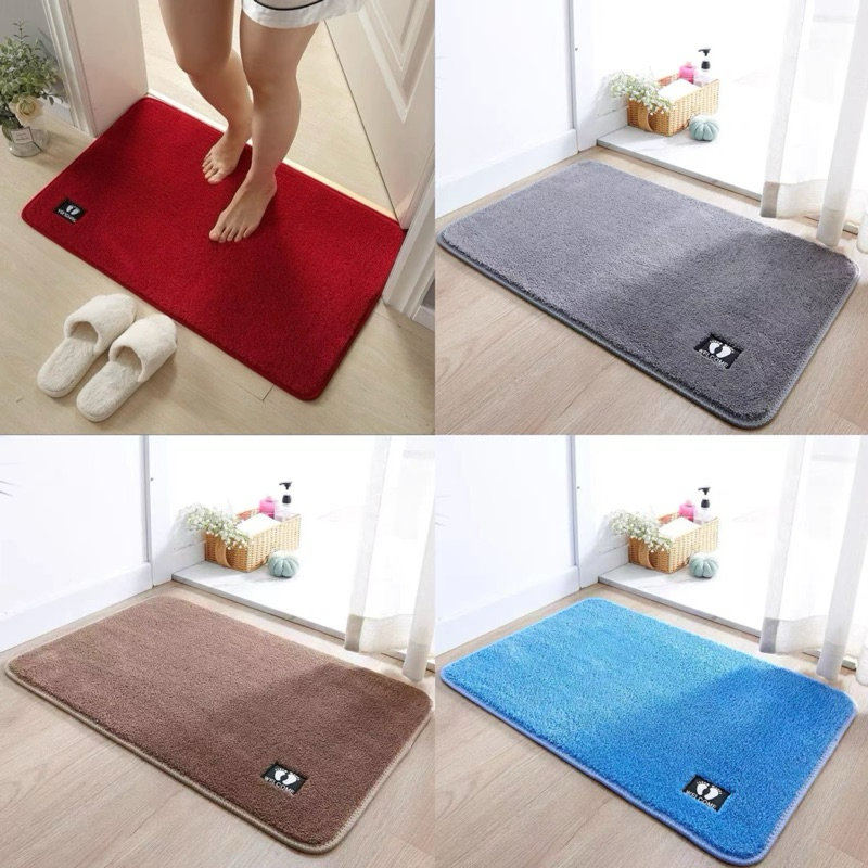 พรมเช็ดเท้า พรมประตู ขนาด 40x60 ซม. 10 สีให้เลือก ครับผม