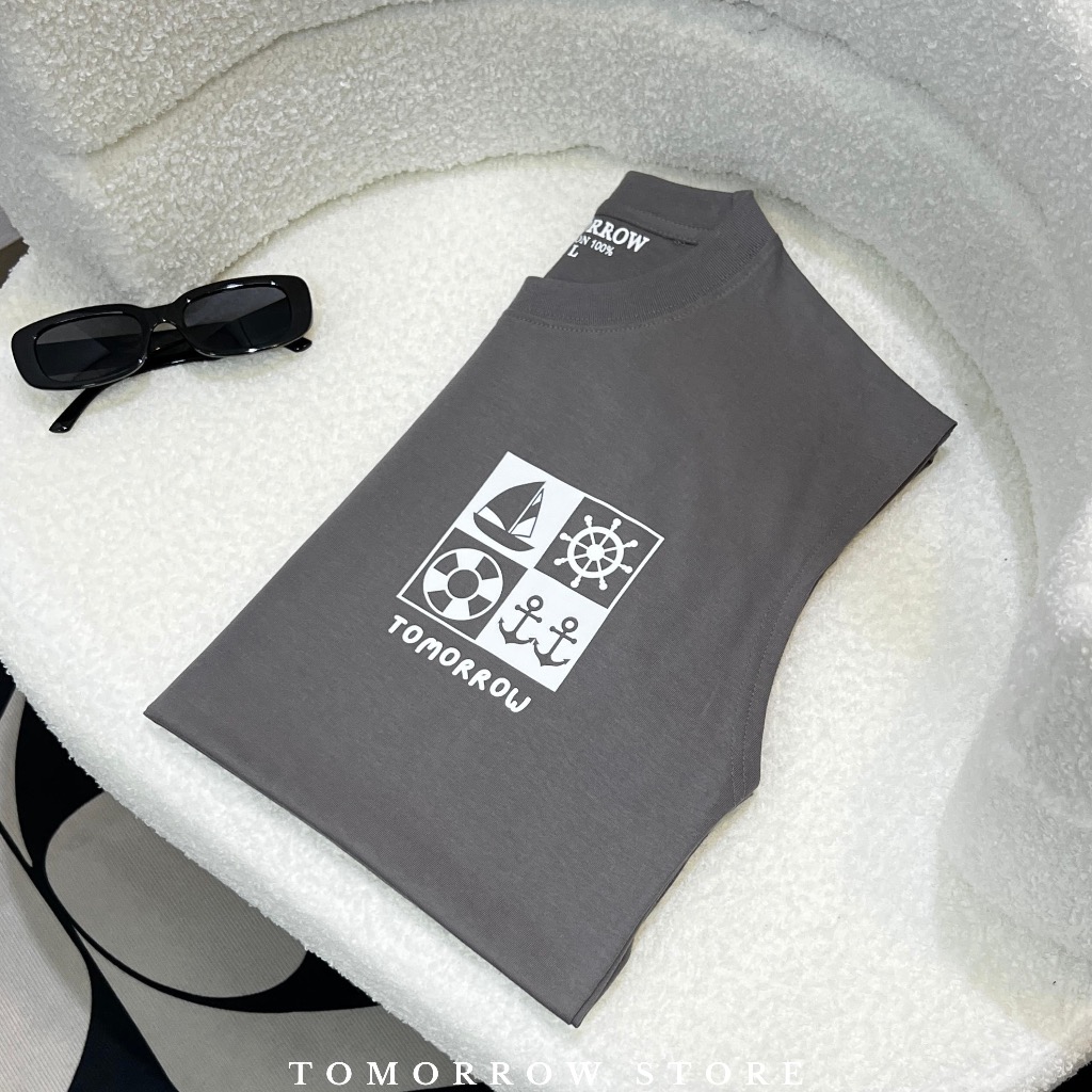 TOMORROW-เสื้อแขนกุด เนื้อผ้าคอลตอล 100% - THE OCEAN - รูปที่ 6