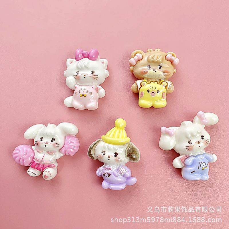 เรซิ่นdiy น้อง Mikko จำนวน 5 ชิ้น (สามารถเลือกเป็นเรซิ่นหรือจิบบิทได้ค่ะ)