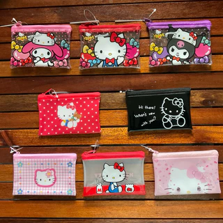 กระเป๋าซิป กระเป๋าใส่เงิน กระเป๋าตัง sanrio กระเป๋าสตางค์ Hello kitty ครบรอบ 50ปี anniversary ของแท้จากญี่ปุ่น daiso