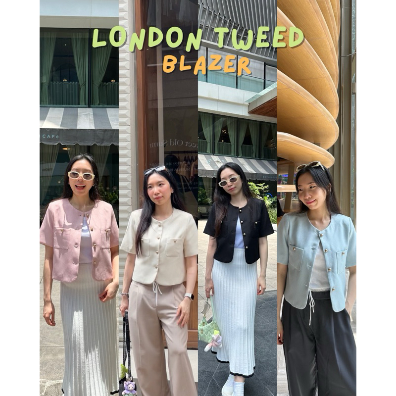 UIUI | LONDON TWEED BLAZER เสื้อเบลเซอร์แขนสั้น