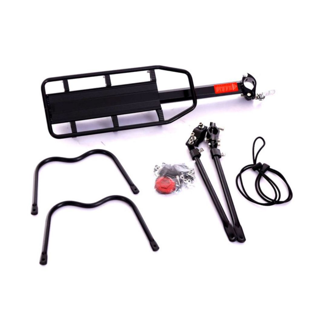 ตะแกรงท้ายจักรยาน แข็งแรงติดตั้งง่าย รับน้ำหนักได้ถึง 50KG. พร้อมขายึด - รูปที่ 2