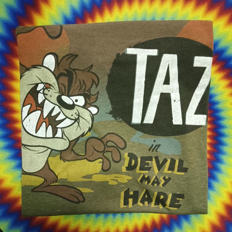 เสื้อยืดมือสอง Vintage ต่างประเทศ การ์ตูน 90's Looney Tunes TAZ Size M.อก20/ยาว28