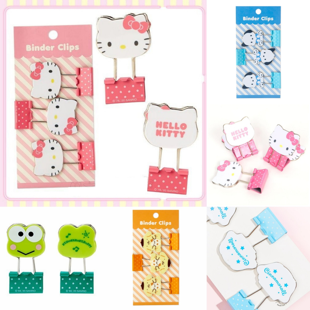 (แท้ญี่ปุ่น 100%) พร้อมส่ง ++ ที่หนีบกระดาษ หนีบเข็มขัด น่ารักๆ จาก Japan แพค 3 ชิ้น ของแท้ญี่ปุ่น