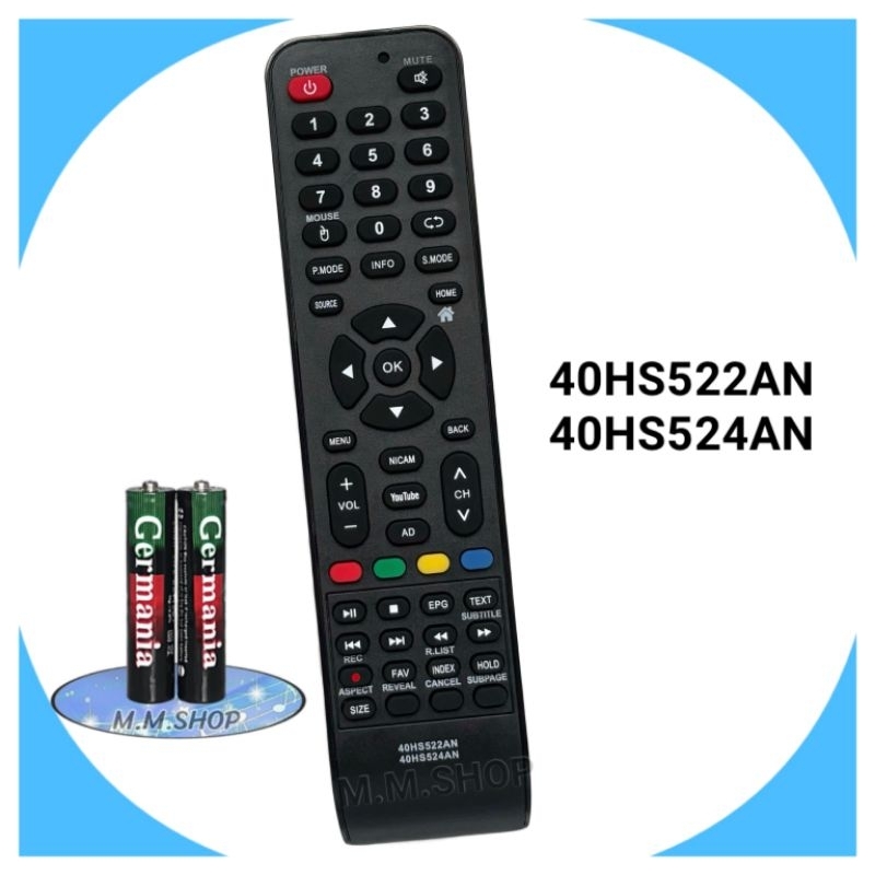 รีโมททีวี LCD/LED  รุ่น 40HS522AN ,40HS524AN