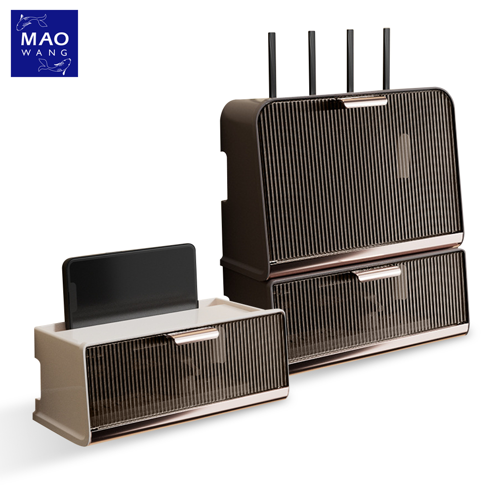 MAO กล่องเก็บเราเตอร์ wifi ติดผนัง กล่องเก็บสายไฟ สำหรับตกแต่งบ้าน