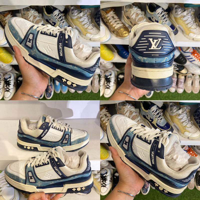 Louis Vuitton LV Trainer Monogram Denim White Blue