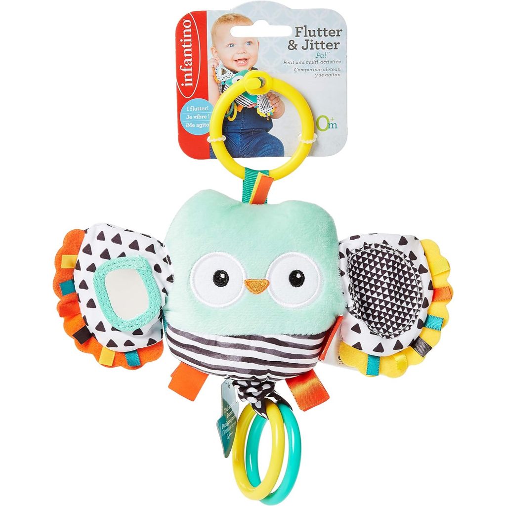 Infantino : Flutter & Jitter Pal - Owl - โมบายแบบดึง - นกฮูก