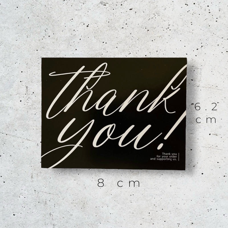 [ob.oon.card] การ์ดขอบคุณลูกค้า / THANK YOU CARD ชุด Classic Black ขนาด 8x6.2cm - รูปที่ 3