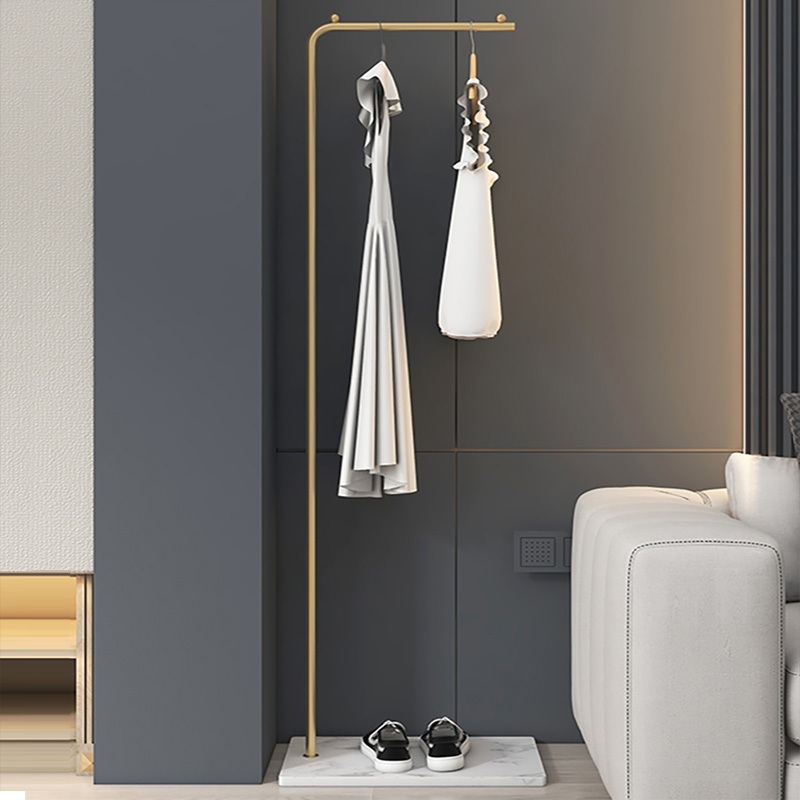 AKOM ราวตากผ้า ชั้นวางเสื้อผ้า ไม้แขวนเสื้อ ชั้นวางเสื้อ ที่แขวนกระเป๋า การออกแบบโค้ง เบาและเรียบง่าย ไม่ใช้พื้นที่