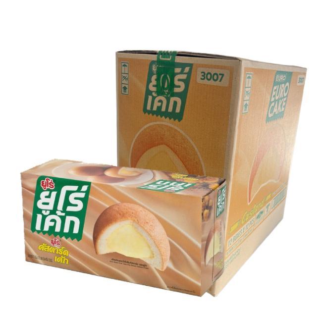 ยูโร่ พัฟเค้ก สอดไส้ครีม 3 กล่อง =36 ชิ้น