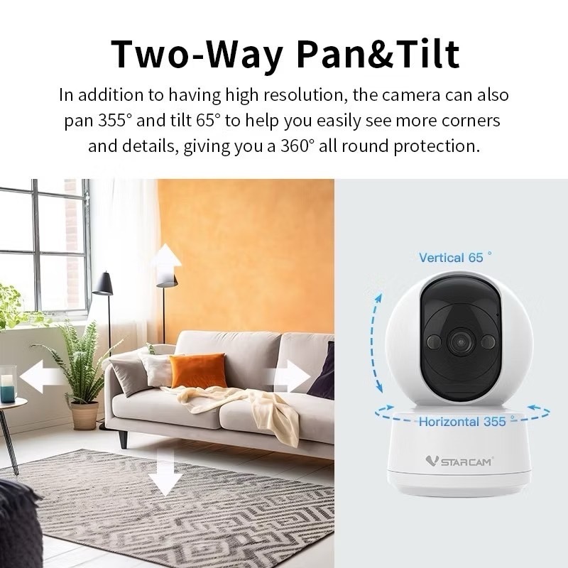 Vstarcam C994 ใหม่ล่าสุด (รองรับ WiFi 5G) กล้องวงจรปิดไร้สาย Indoor ความละเอียด 2MP มีระบบ AI+