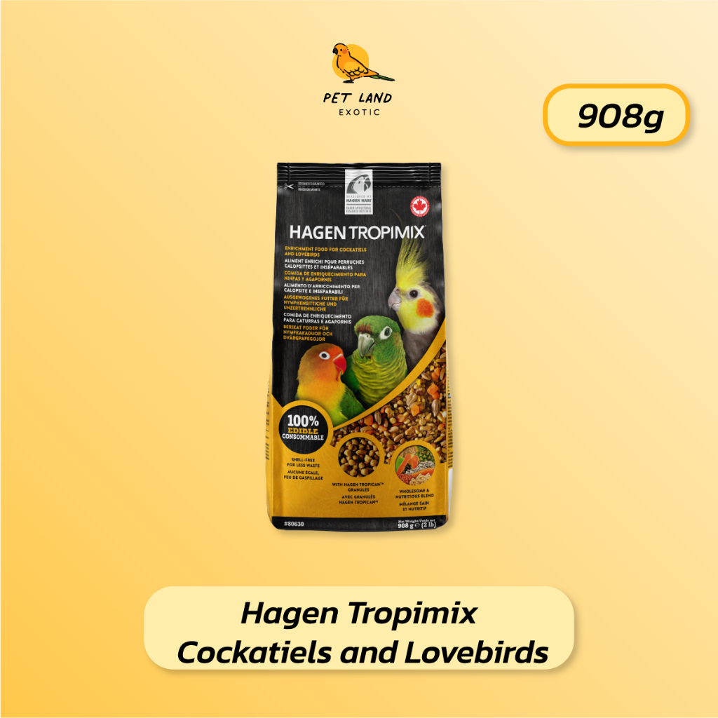 Tropimix Lovebirds &Cockatiels สำหรับนกเล็ก ขนาด908g