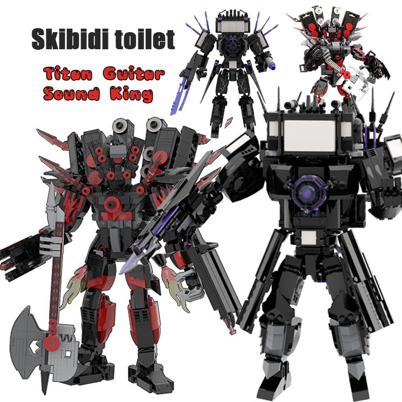 MOC ไททัน speaker man skibidi toilet ตัวต่อ upgraded titan speakerman Building Blocks สกีบีดี้ ชุดตัวต่อ