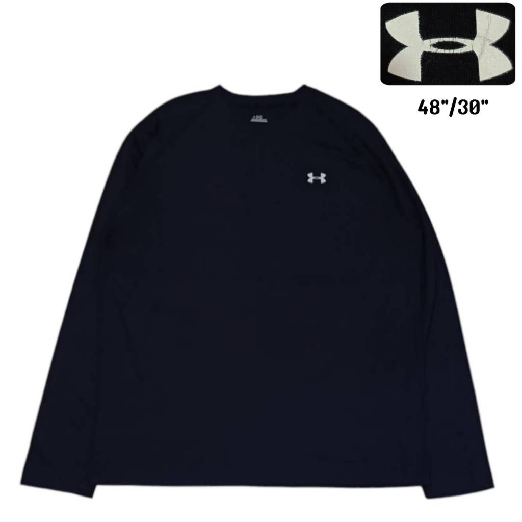 UNDER ARMOUR Long Sleeve Shirt  เสื้อแขนยาว  ผ้ากีฬา  อันเดอร์ อาร์เมอร์ สีดำ  มือสอง สภาพดี