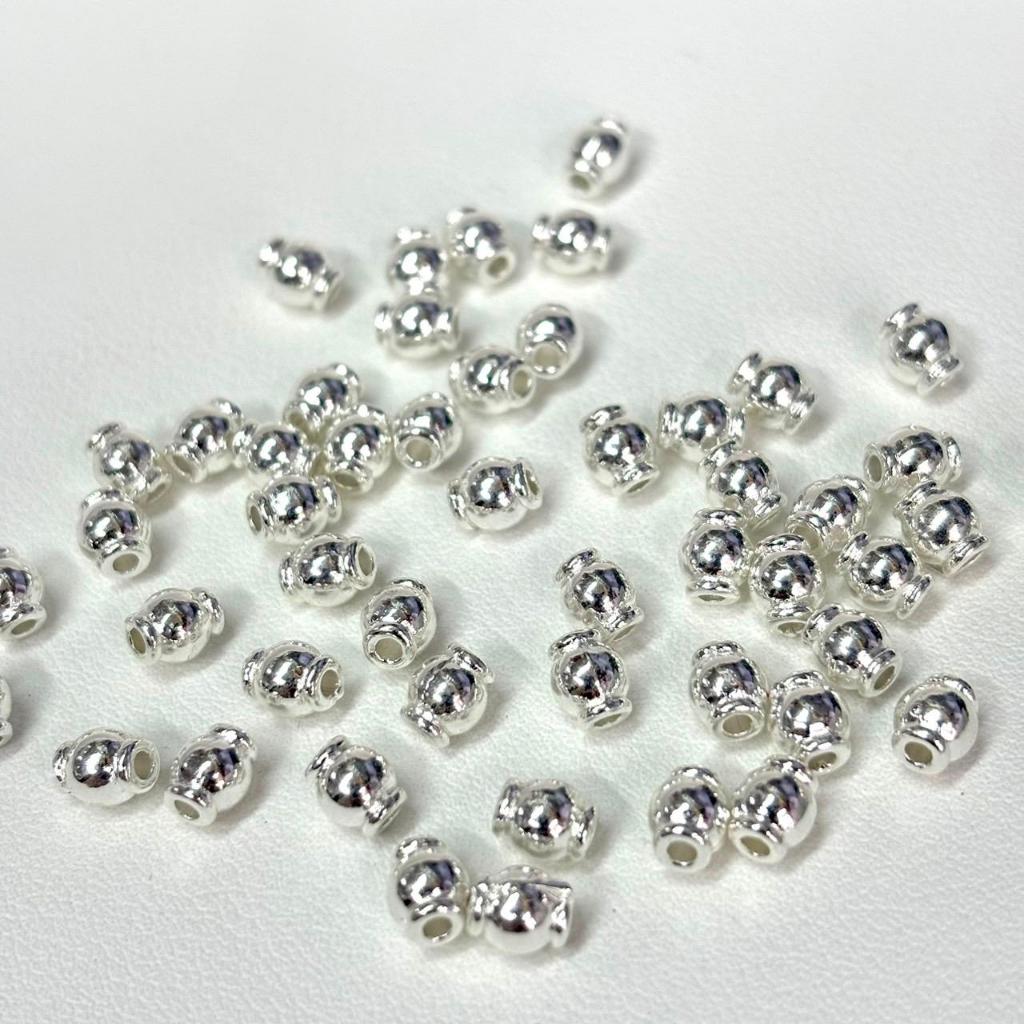 ลูกปัด ตัวคั่น สีเงิน สีไม่หลุด ไม่ลอก ขนาดจิ๋ว 4-6mm อุปกรณ์เสริมงานฝีมือ งาน DIY ใช้สำหรับเป็นตัวคั่น ร้อยสร้อยคอ สร้อ - รูปที่ 5