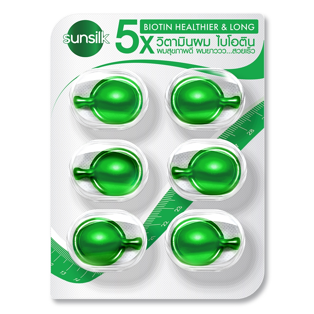 SUNSILK Vitamin HEALTHIER&LONG 6x1 ML ซันซิล วิตามิน สีเขียว 6X1มล.
