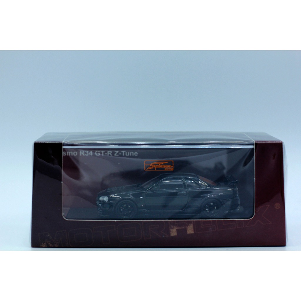 MOTORHELIX 1/64 Nismo R34 GT-R Z-Tune Black Pearl