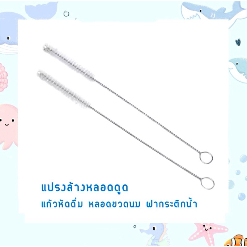 โปร แปรงล้างหลอด 1 ชิ้นยาว21.5cm ด้ามสแตนเลสของใช้เด็ก ส่งจากไทย