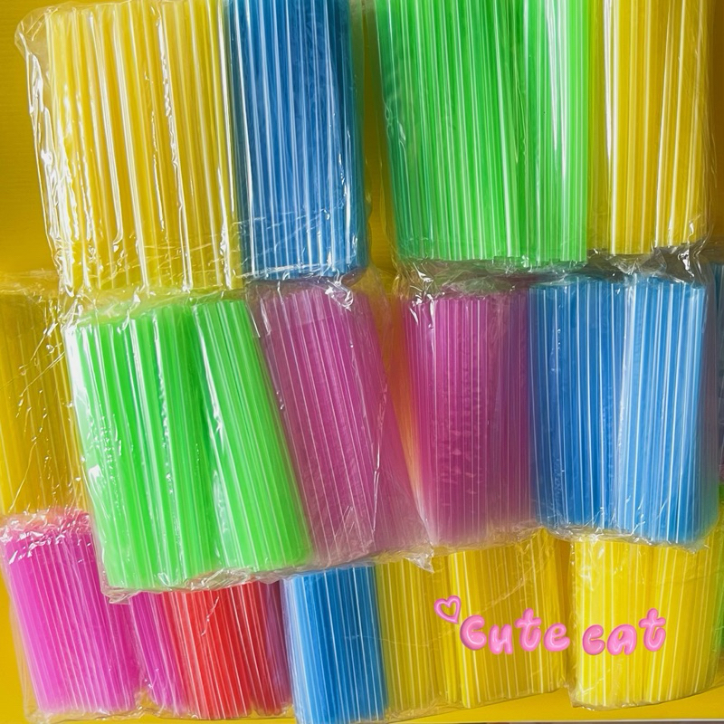 หลอดน้ำปั่น ขนาดสั้น หลอดเล็ก หลอดสั้น
