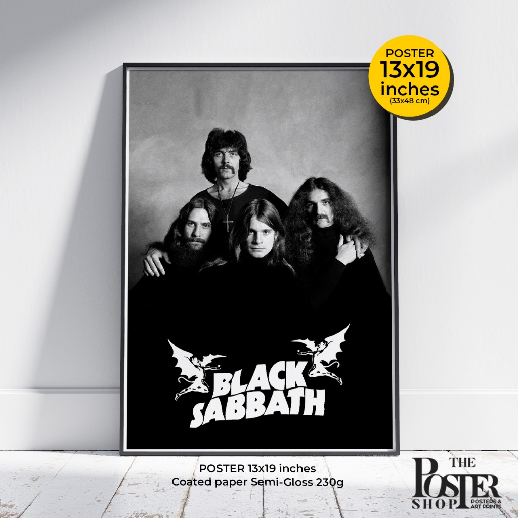 Black Sabbath Posters โปสเตอร์แบล็ค ซับบาธ วงเฮฟวีเมทัลอังกฤษ Ozzy Osbourne ภาพขนาด 33X48 cm